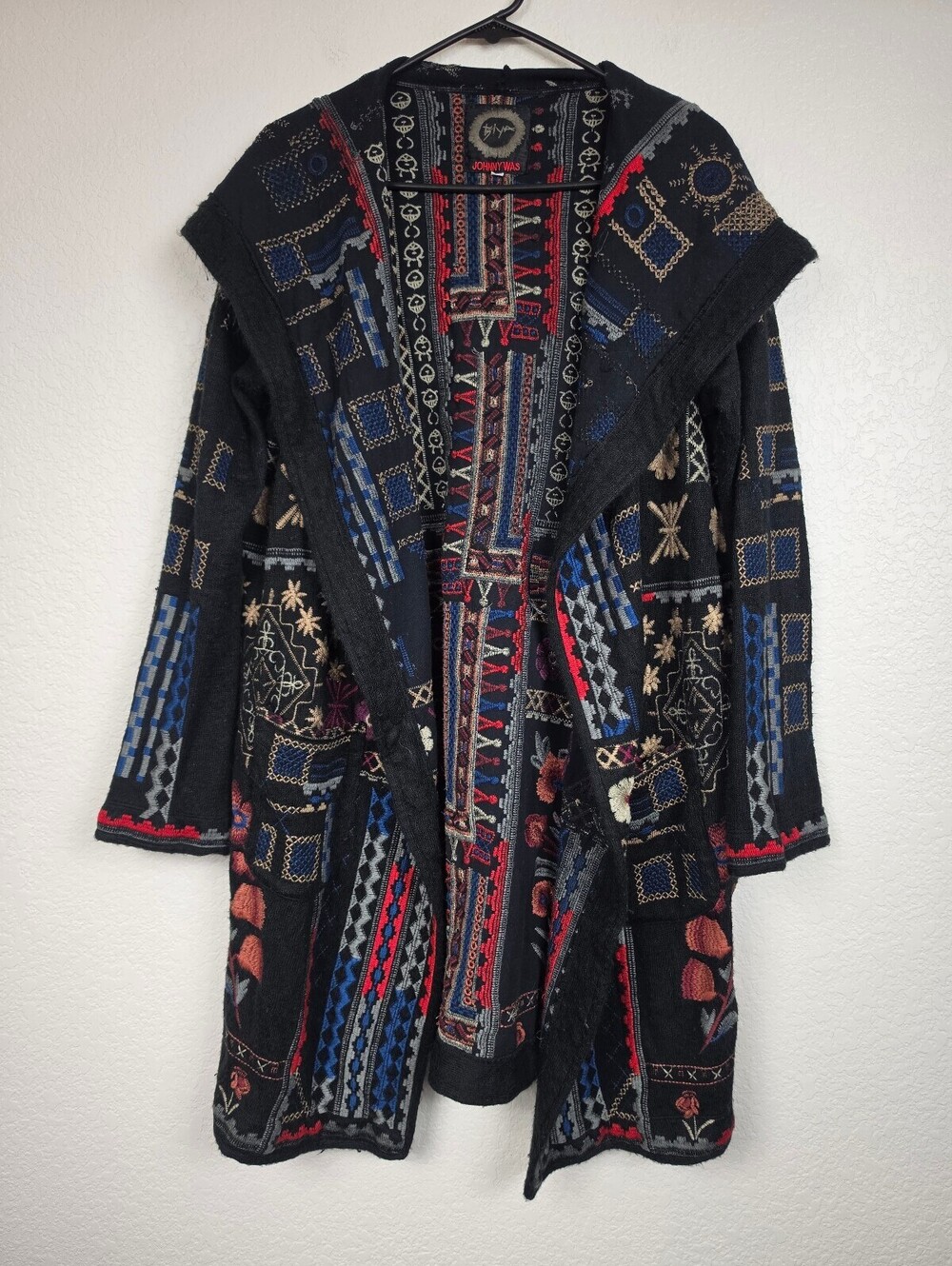 Biya Johnny Was Embroidered Hooded Cardigan Medium